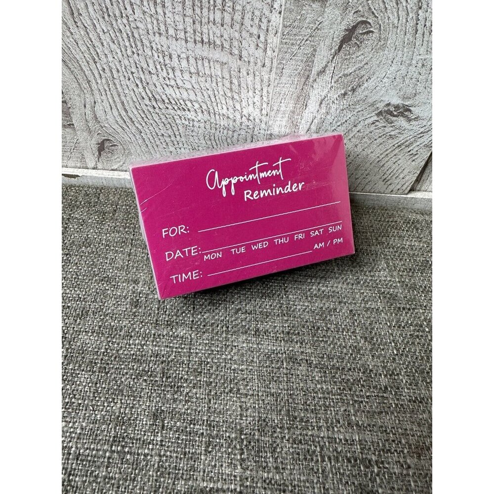 Hot Pink Appointment Reminder Cards For Date & Time Pack of 100 Salon Office - Picture 1 of 2